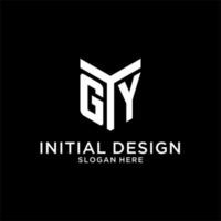 gy miroir initiale logo, Créatif audacieux monogramme initiale conception style vecteur