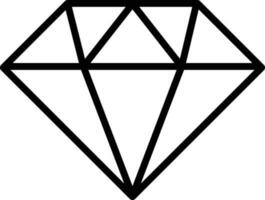 diamant ligne icône vecteur isolé sur blanche. gemme symbole . jeu, précieux cristal pierre linéaire style signe pour mobile concept et la toile conception.