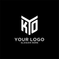 ko miroir initiale logo, Créatif audacieux monogramme initiale conception style vecteur