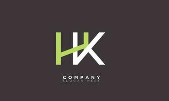 hk alphabet lettres initiales monogramme logo kh, h et k vecteur