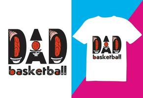 papa basketball T-shirt conception vecteur