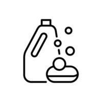 la lessive icône vecteur. blanchisserie illustration signe. laver symbole ou logo. vecteur