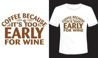 café typographie T-shirt conception vecteur illustration