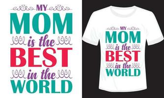 conception de t-shirt typographie fête des mères vecteur