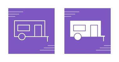 icône de vecteur de remorque de camping