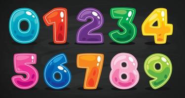 concept de nombres multicolores vecteur