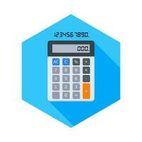 calculatrice et numérique nombre icône vecteur isolé. plat style vecteur illustration.