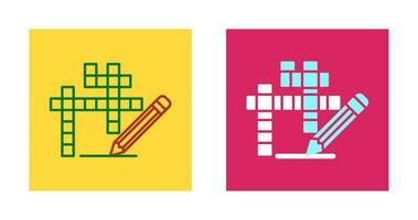 icône de vecteur de mots croisés