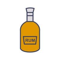 bouteille d'icône de vecteur de rhum