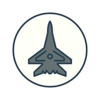 icône de vecteur d'avion de chasse