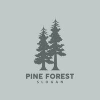 pin arbre logo, luxueux élégant Facile conception, sapin arbre vecteur abstrait, forêt icône illustration pin produit marque