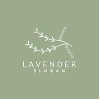 lavande logo, Facile élégant violet fleur plante vecteur, salutation carte conception, bannière, fleur ornement, lavande main tiré mariage, icône symbole illustration vecteur