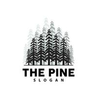 pin arbre logo, luxueux élégant Facile conception, sapin arbre vecteur abstrait, forêt icône illustration pin produit marque