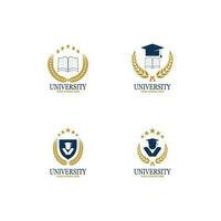 modèle de conception de logo d'école et de cours d'académie universitaire vecteur