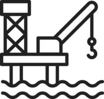 pétrole Plate-forme icône vecteur image.