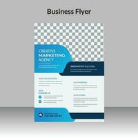 conception de flyer d'entreprise et modèle de couverture de brochure d'agence de marketing numérique vecteur