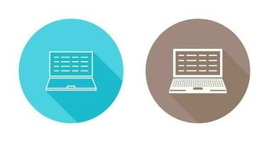 écrire l'icône de vecteur d'ordinateur portable