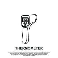 thermomètre numérique icône pour médicament. vecteur illustration