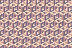 3d hexagone cubique bloquer modèle avec optique illusion effet vecteur