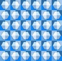 il s'agit d'un motif à damier géométrique bleu polygonal avec un hexagone léger vecteur