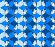 c'est un motif géométrique bleu polygonal avec l'illusion de volume vecteur