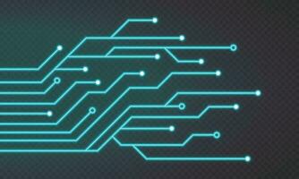 embrasé bleu néon circuit planche lignes. abstrait La technologie néon circuit planche. numérique circuit planche éléments. moderne technologie conception. vecteur illustration