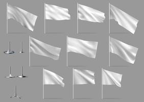 maquettes de vecteur de drapeaux blancs