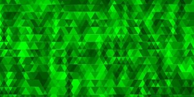 modèle vectoriel vert clair avec des lignes, des triangles.