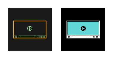 icône de vecteur de lecteur vidéo