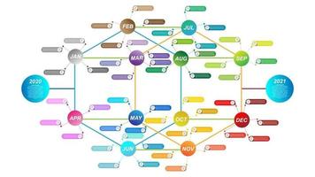 modèle d'infographie de diagramme de processus de chronologie horizontale entreprise moderne vecteur