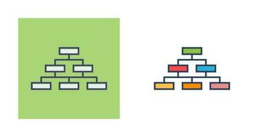 icône de vecteur d'organigramme