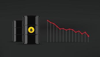 concept de prix du pétrole en baisse vecteur