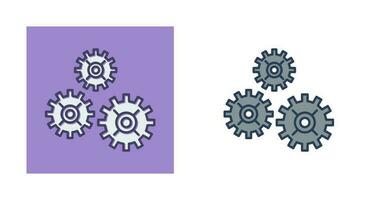 icône de vecteur de plusieurs roues dentées