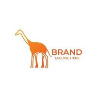 cool girafe logo vecteur