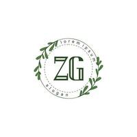 zg initiale beauté floral logo modèle vecteur