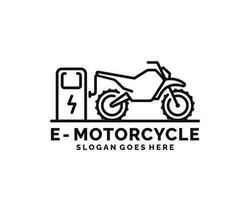 électrique moto logo conception vecteur