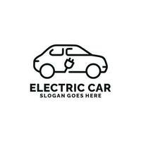 vecteur de conception de logo de voiture électrique