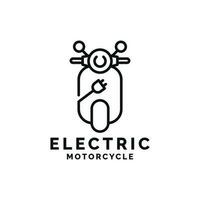 électrique moto logo conception vecteur