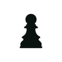pion échecs icône isolé sur blanc Contexte vecteur