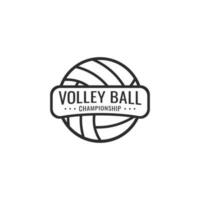 vecteur volley-ball logo modèle