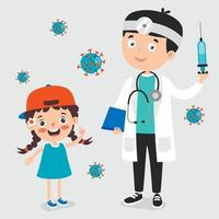 concept de soins de santé avec vaccination vecteur