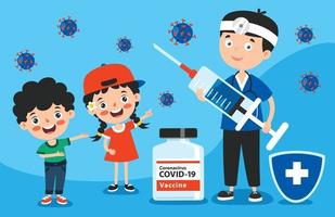 concept de soins de santé avec vaccination vecteur