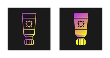 icône de vecteur de crème solaire