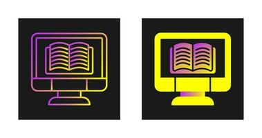 icône de vecteur d'apprentissage en ligne