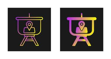 icône de vecteur de présentation emplacement
