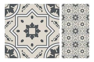 motifs de carreaux vintage design sans couture antique en illustration vectorielle vecteur