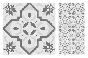 motifs de carreaux vintage design sans couture antique en illustration vectorielle vecteur