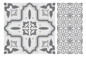 motifs de carreaux vintage design sans couture antique en illustration vectorielle vecteur