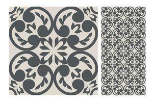 motifs de carreaux vintage design sans couture antique en illustration vectorielle vecteur