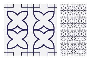 motifs de carreaux vintage design sans couture antique en illustration vectorielle vecteur